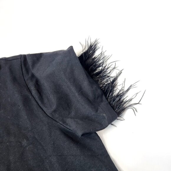 J. Crew Women's Size Small Feather Top Black Short Size Sleeve New - Picture 8 of 8